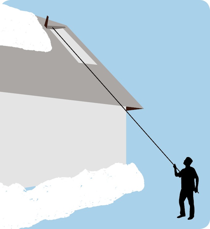 Let the snow slide off the roof